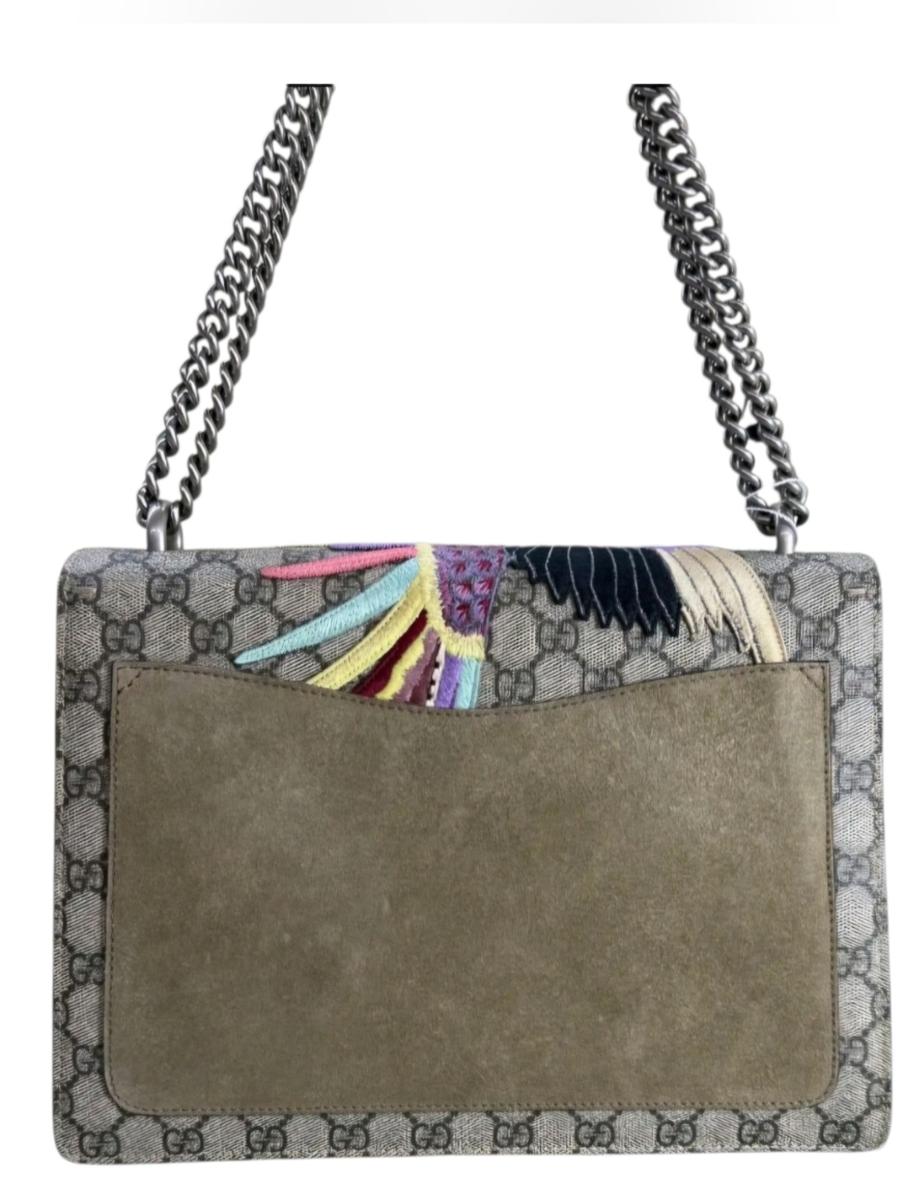 Gucci Dionysus Embroidered GG Supreme Shoulder Bag in Beige Taupe - Picture 3 of 15